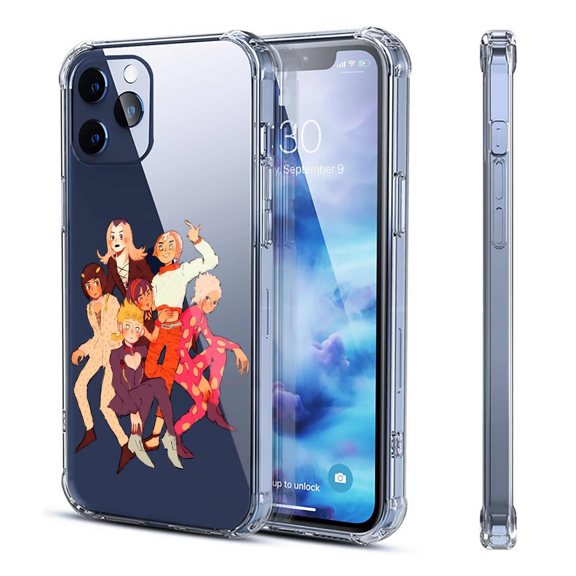 （画像用） ジョジョの奇妙な冒険 JoJo's Bizarre Adventure 【iPhone 12シリーズ対応】透明スマホケース（クリアソフトケース）